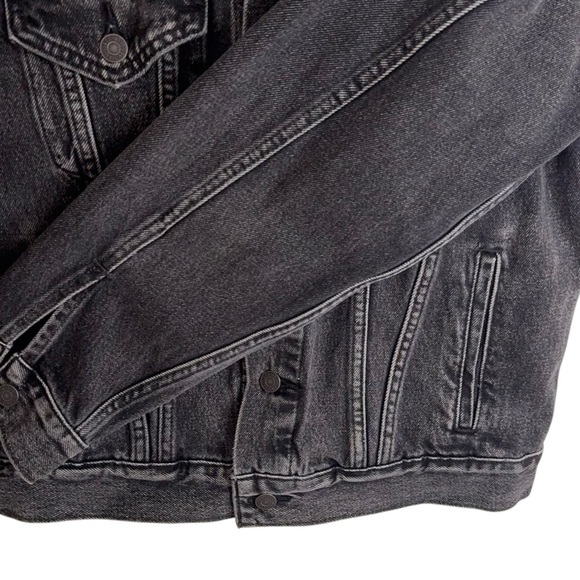 LEVI’s ✘ Black Cotton Denim Oversized Jean Jacket, Unisex, S - Picture 3 of 10